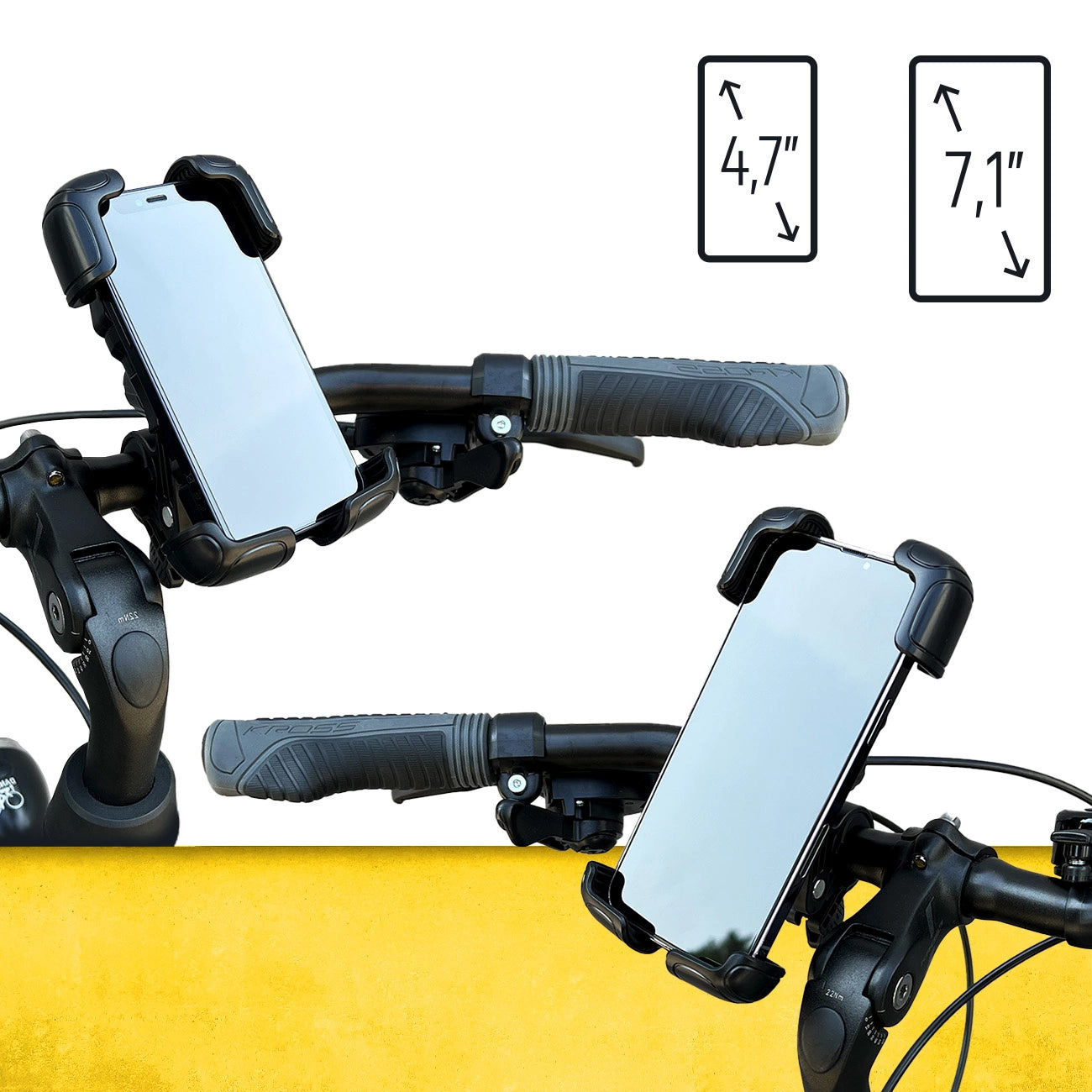 Fiets- en Motorsteun WZK WBHBK6, Universeel, Zwart