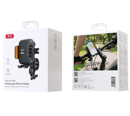 XO Design C200 Bicycle Motorcycle Mount, 4.5inch - 7inch, Black