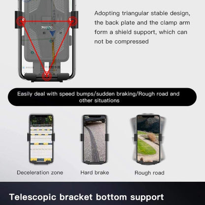 Fietssteun Yesido C94, 4inch - 6.5inch, Zwart