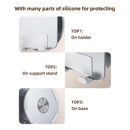 Bureauhouder Yesido C293 voor Telefoon / Tablet, 4.5inch - 13inch, Zilver