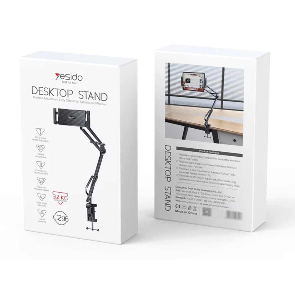Yesido C296 Desk Stand, 4inch - 12.9inch, Black