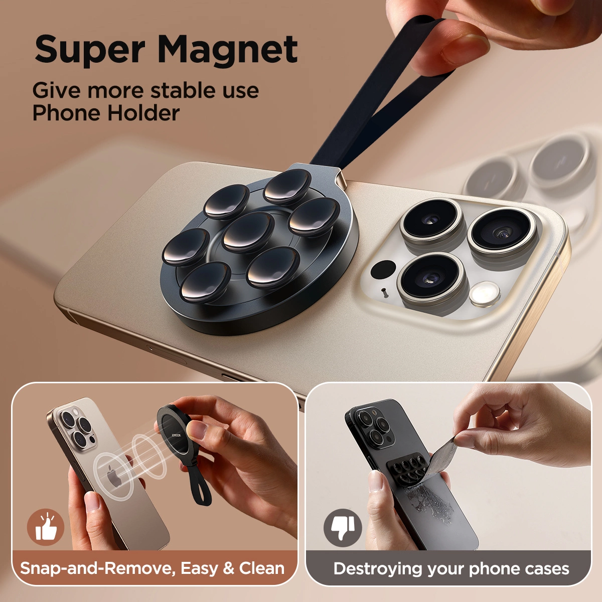 Joyroom JR-ZS393 Suction Cup Holder, Universal, Black