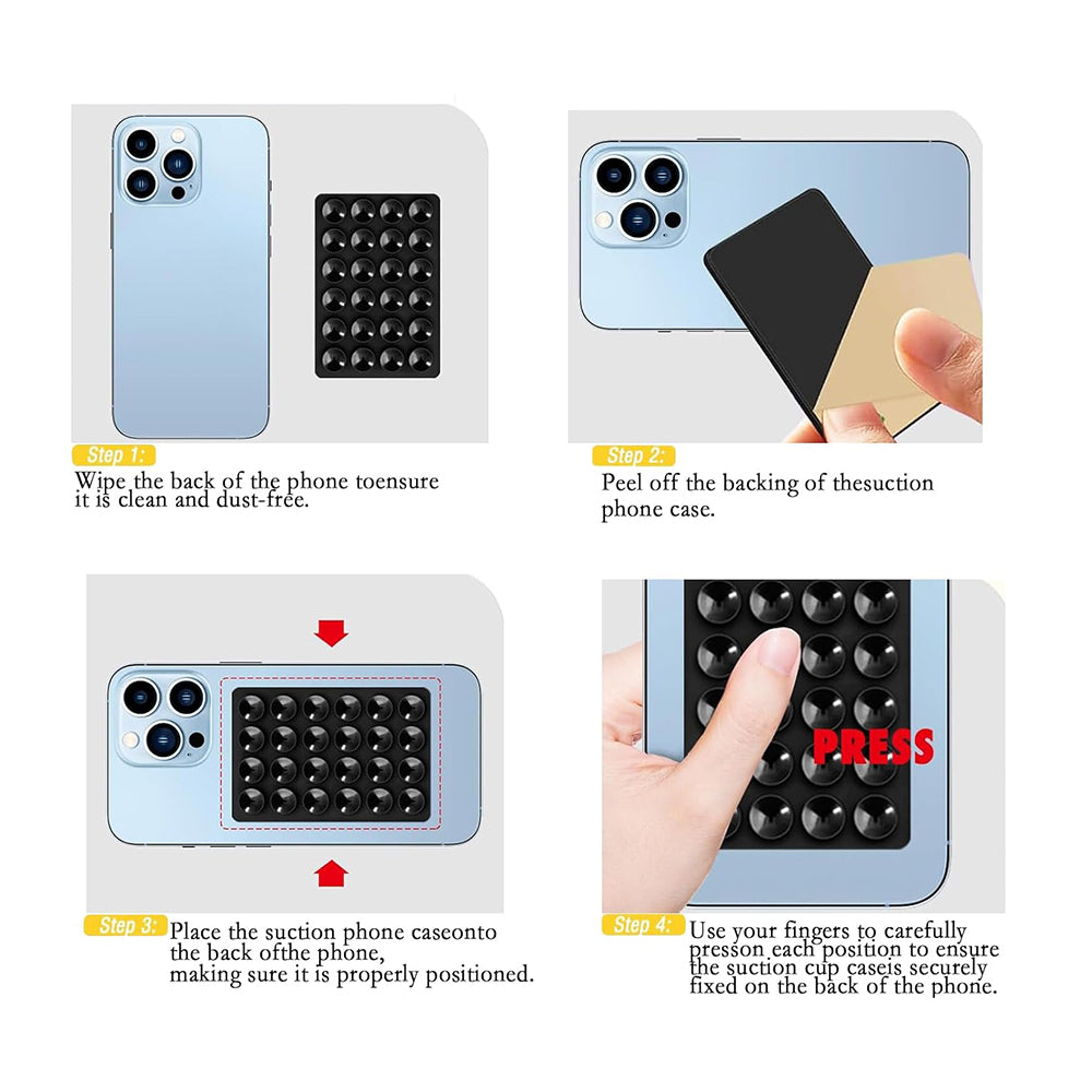 Steun met Zuignappen Techsuit SY-PAD, Geel