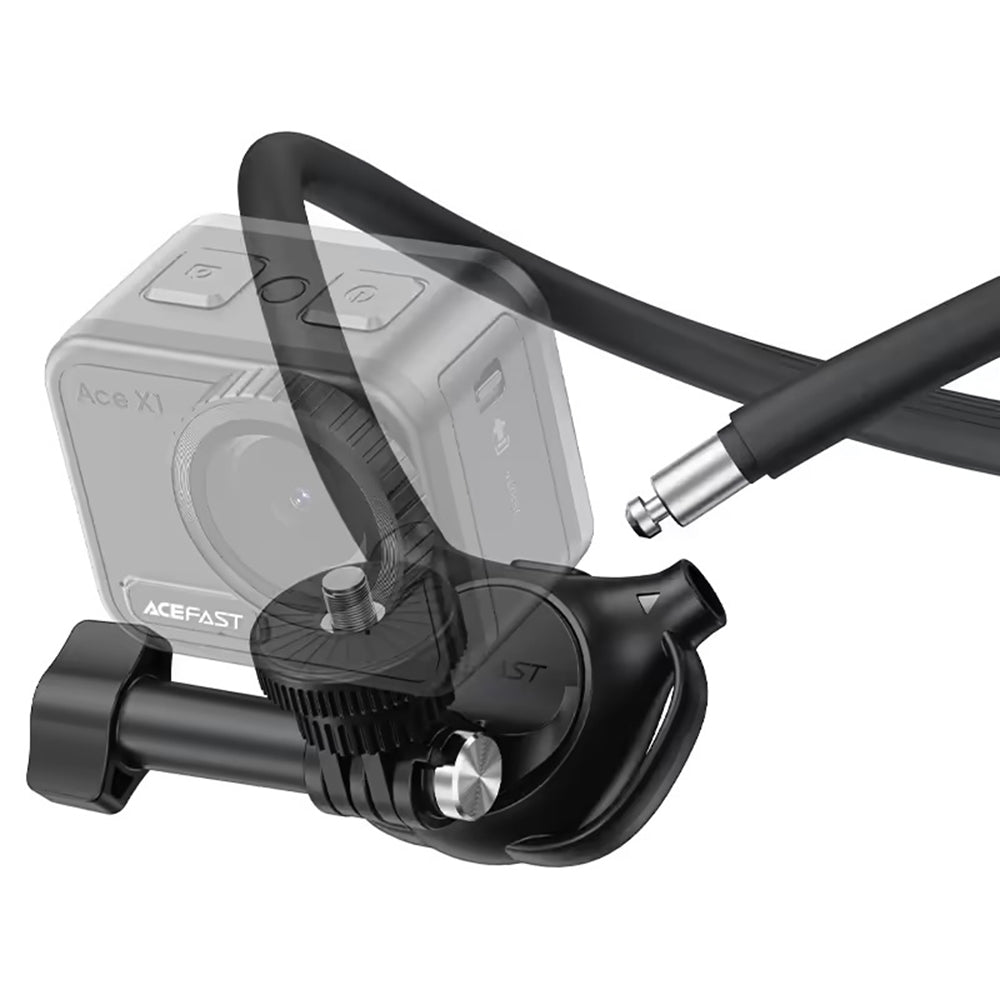 Acefast E37 Neksteun voor Sportcamera, Zwart
