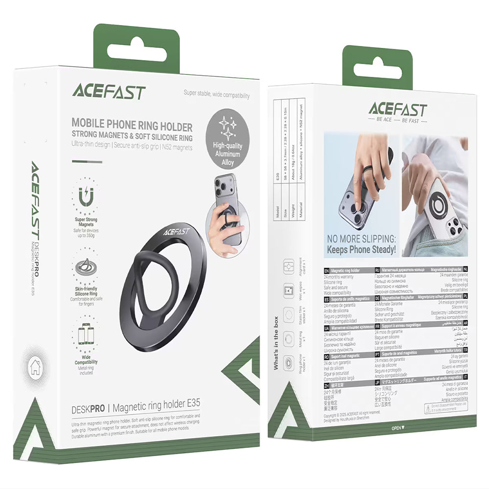 Acefast E35 Ringhouder, Universeel, Zwart