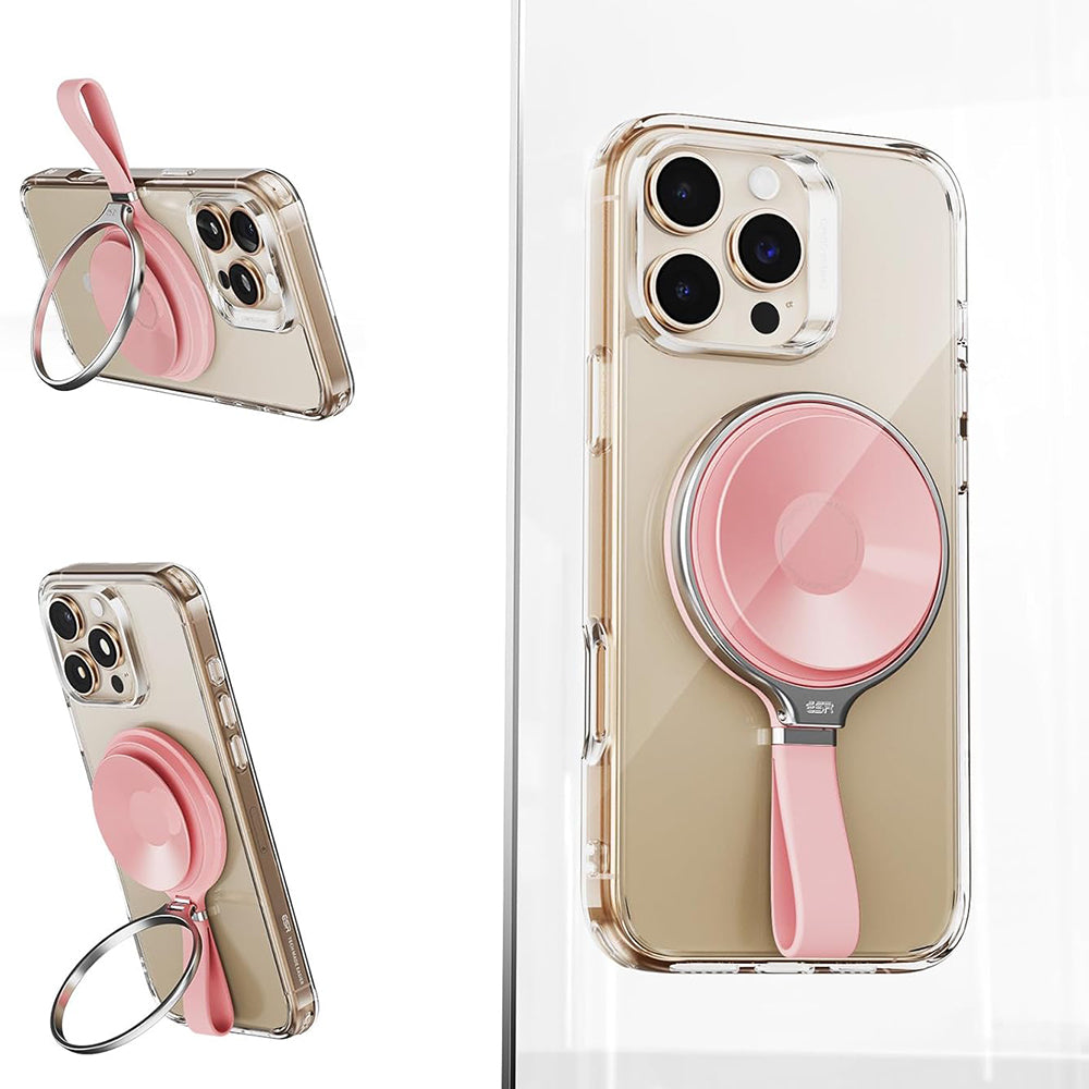 ESR HaloLock Leather Ring Holder, Universal, Pink