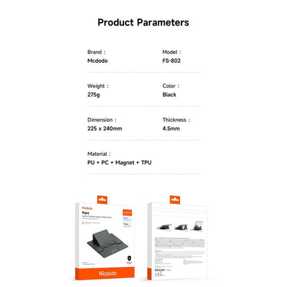 McDodo FS-8020 Napa Laptopstandaard 11inch - 16inch, Zwart