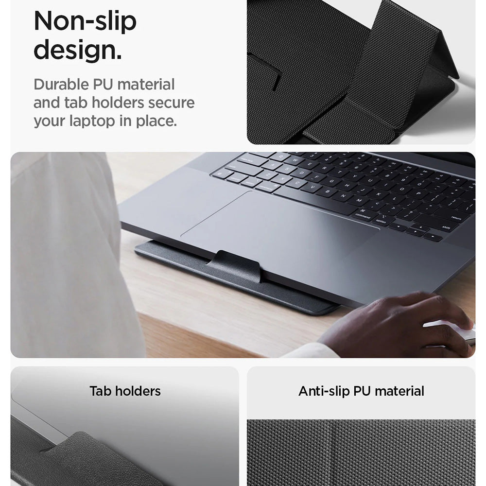 Spigen LD201-S8 Laptopstandaard max. 16 inch, Zwart AMP11117