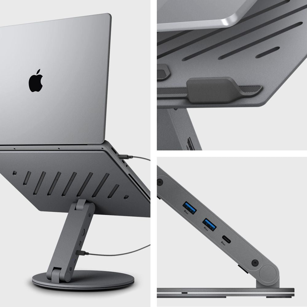 Spigen LD204H Laptopstandaard, Zilver