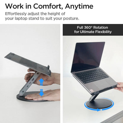 Spigen LD204H Laptopstandaard, Zilver