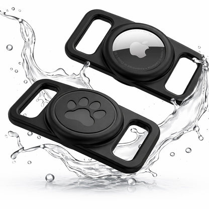 Techsuit BuddyGuard DG1 houder voor Apple AirTag aan huisdier halsband, Zwart