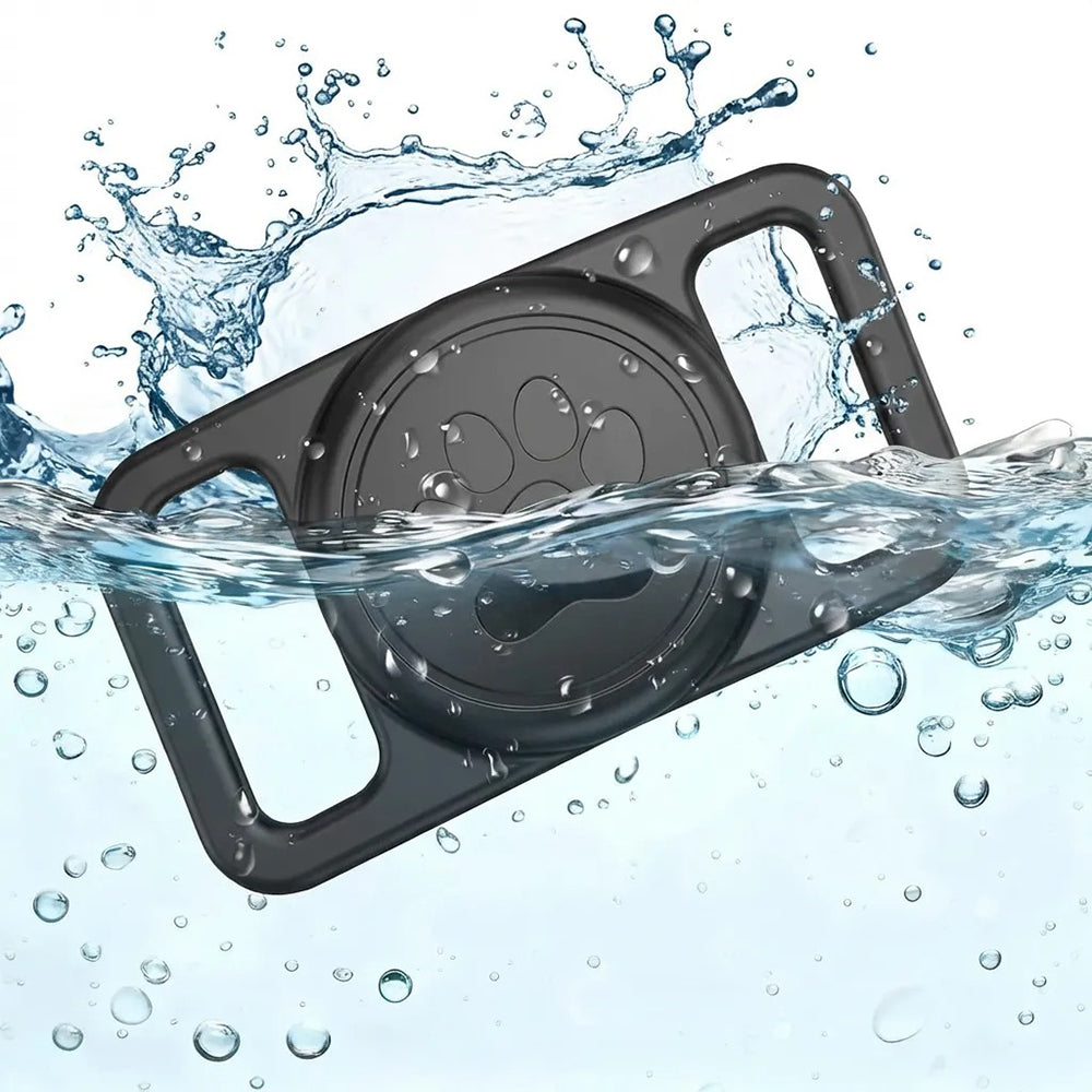 Techsuit BuddyGuard DG1 houder voor Apple AirTag aan huisdier halsband, Zwart