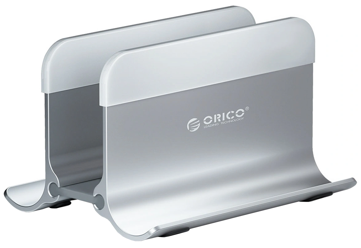 Verticale laptopstandaard Orico NPB2 voor laptops met een dikte van 40 mm, zilverkleurig