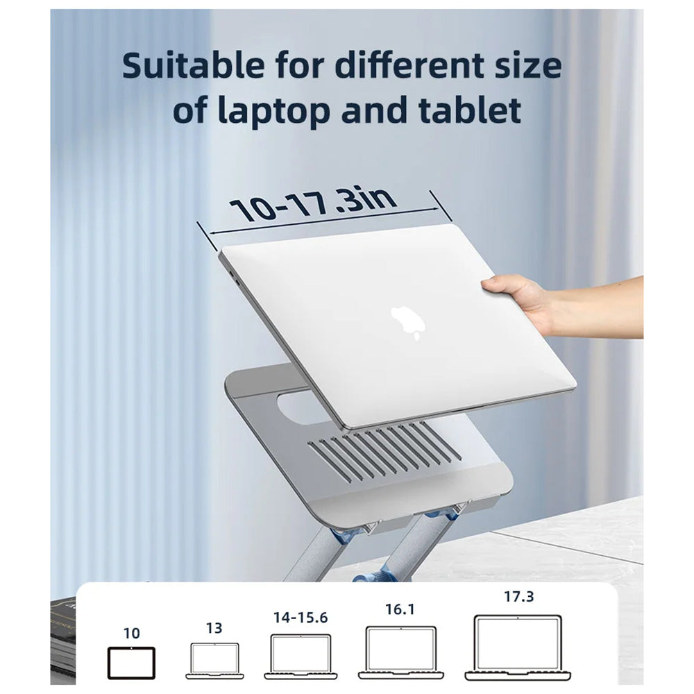 Yesido LP06 standaard voor Laptop 10inch - 17.3inch, Zilver