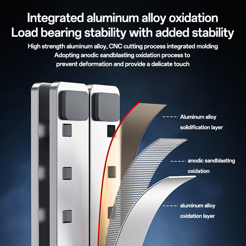 Yesido LP07 standaard voor laptops van 13 inch - 20 inch, Zilver