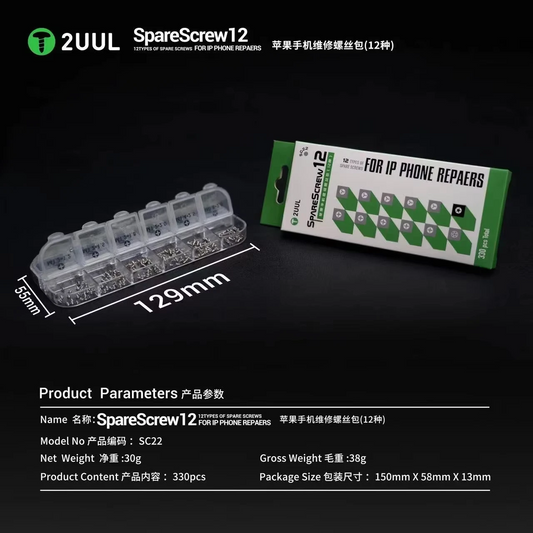 2UUL SC22-schroeven voor Apple iPhone Series, 330in1
