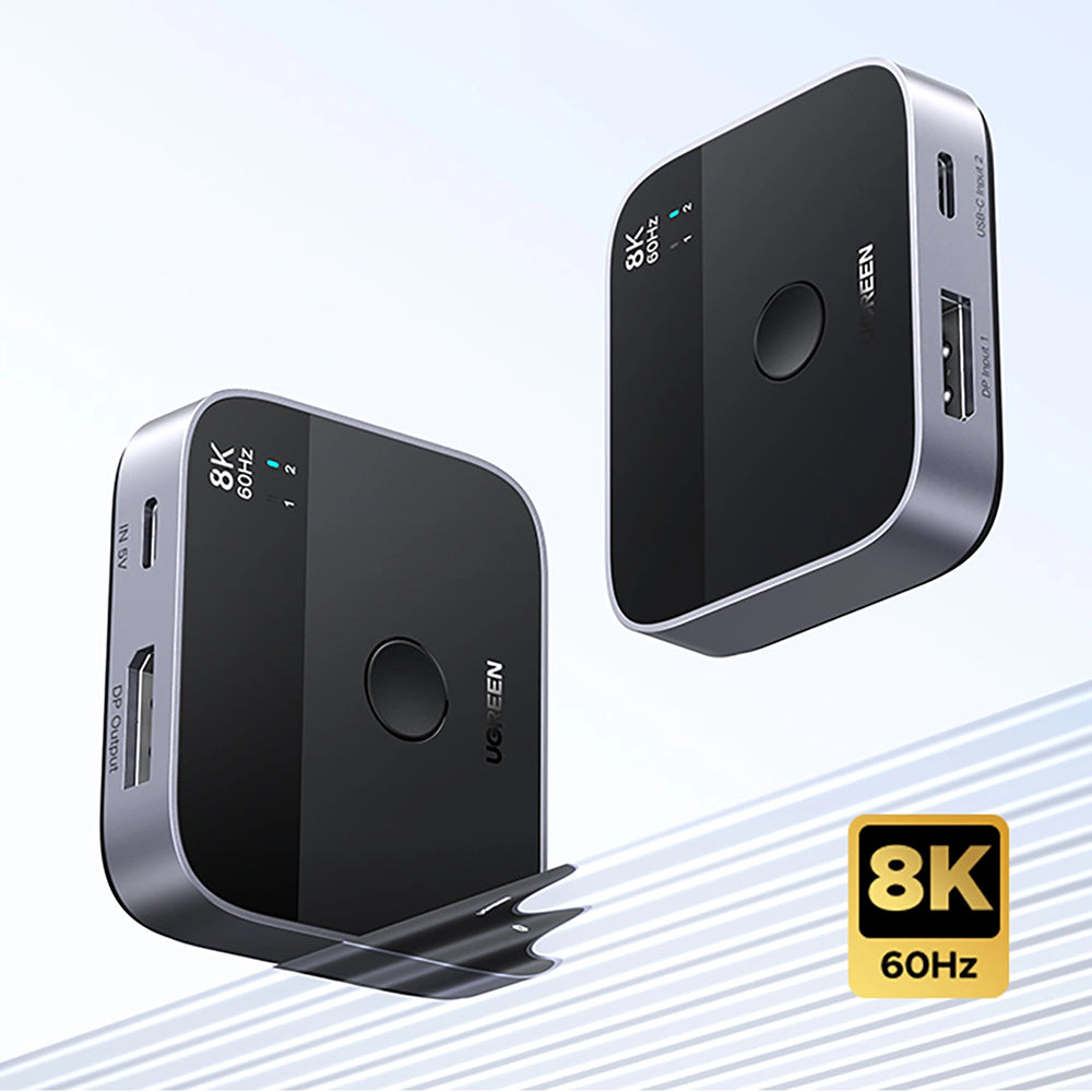 Switch Video DisplayPort / USB-C UGREEN 65878, Zwart