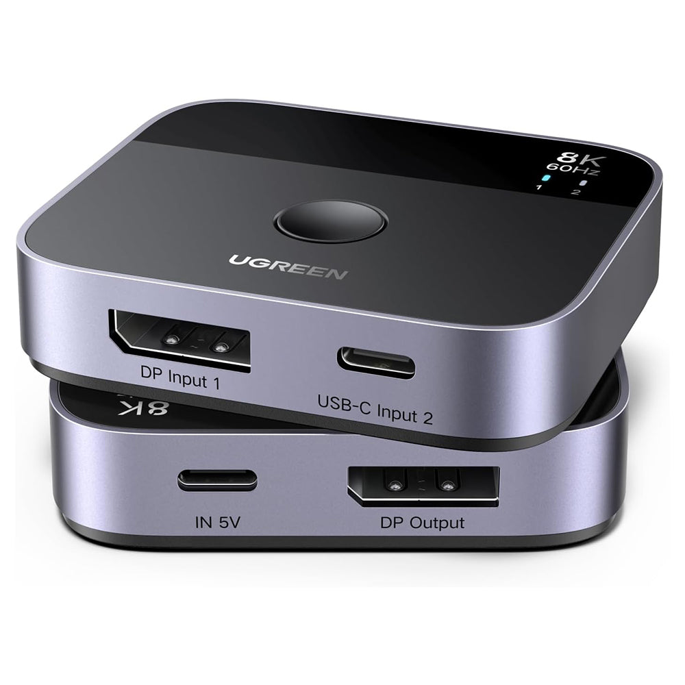 Switch Video DisplayPort / USB-C UGREEN 65878, Zwart