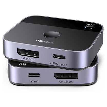 Switch Video DisplayPort / USB-C UGREEN 65878, Zwart