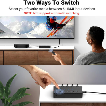Switch Video HDMI UGREEN CM568 (90512), Zwart
