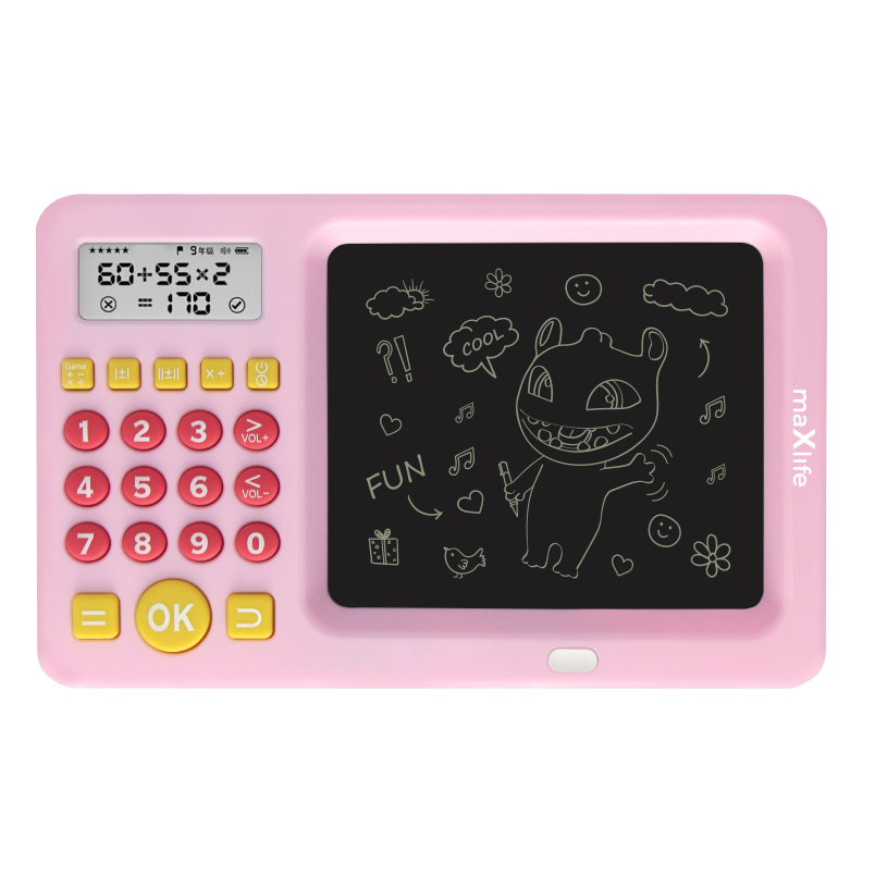 MaXlife MXWB-01 Drawing/Writing Tablet, with Calculator, Pink