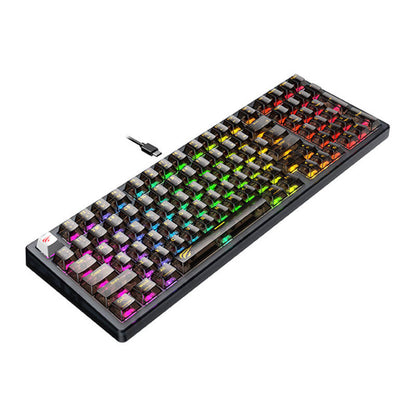 Gaming Toetsenbord Wired USB HAVIT KB875L, RGB, 1.8m, Zwart Transparant