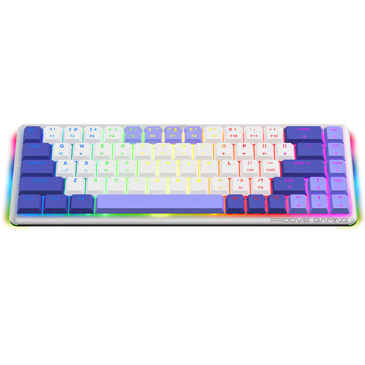 Gaming Toetsenbord Wireless Proove AFK, RGB, BT / Wi-Fi / Bedraad, 1.5m, Wit WKAFKEN22002