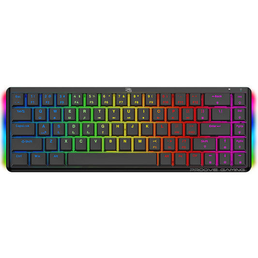 Draadloos Gaming Toetsenbord Proove AFK, RGB, BT / Wi-Fi / Bedraad, 1.5m, Zwart WKAFKEN22001
