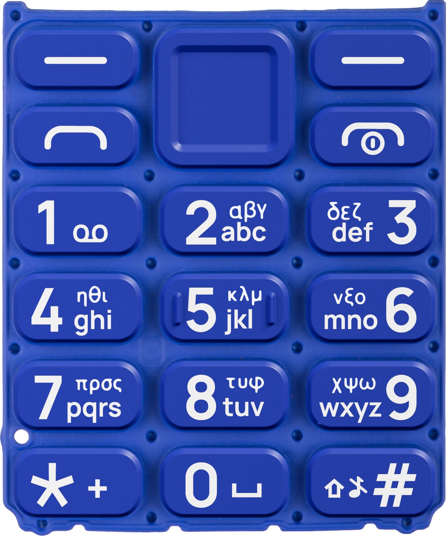 Grieks toetsenbord voor HMD 105 / Nokia 105 (2024), Blauw