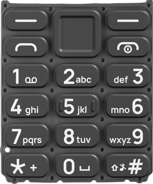 Latijns toetsenbord voor HMD 105 / Nokia 105 (2024), Zwart