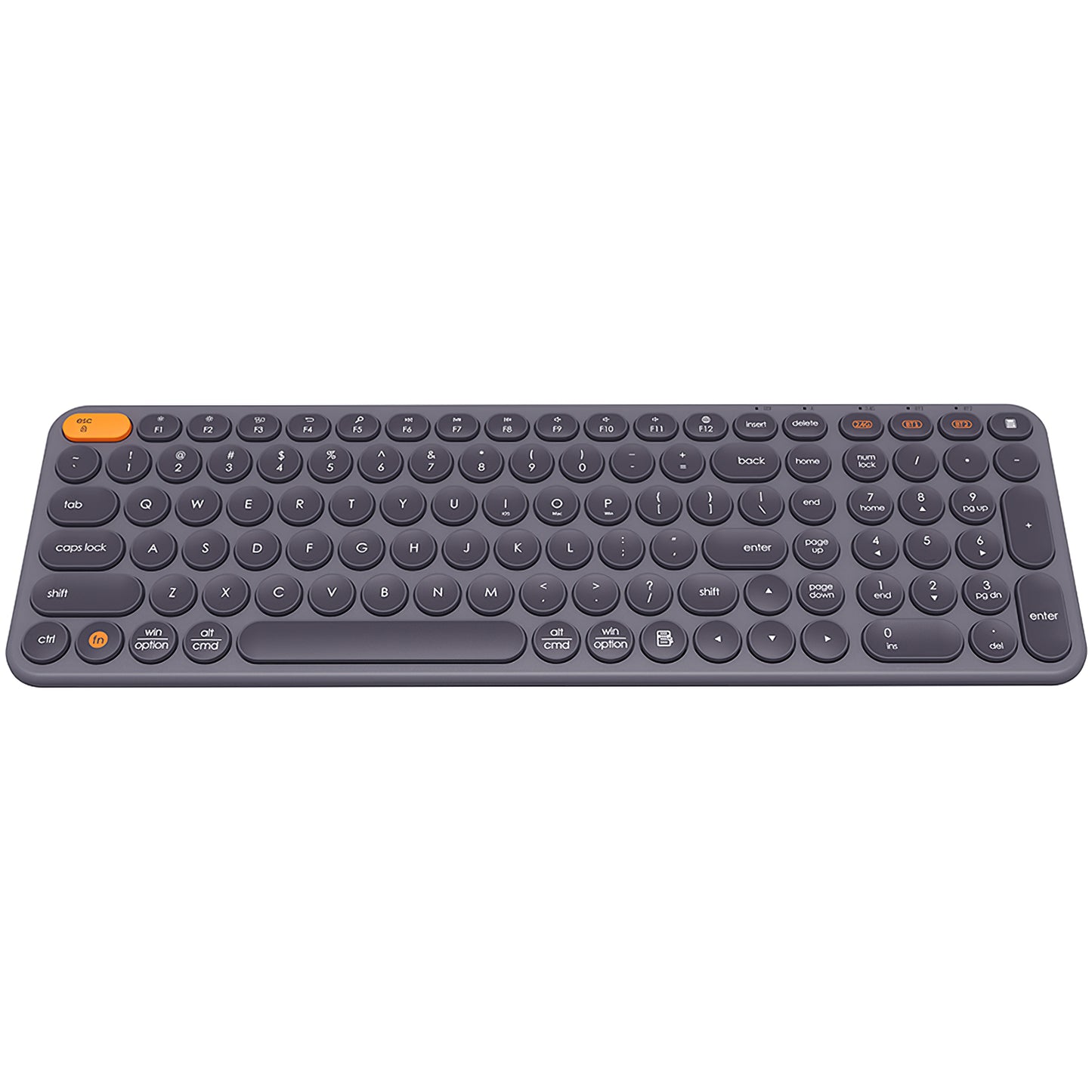 Baseus K01B Tri-Mode Wireless Keyboard, BT / Wi-Fi, Gray B00955504833-00