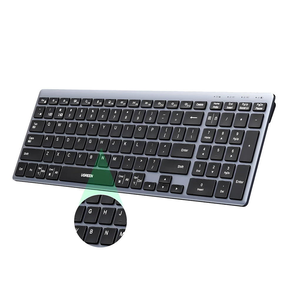 Draadloos Toetsenbord UGREEN K552 (75163), BT / Wi-Fi, Zwart