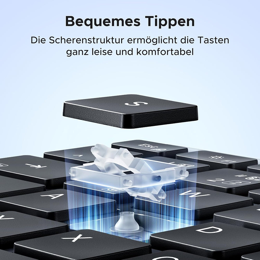 Draadloos Toetsenbord UGREEN K552 (75163), BT / Wi-Fi, Zwart
