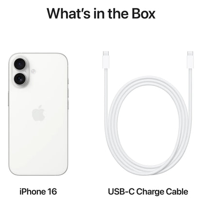 Mobiele Telefoon Apple iPhone 16, 128GB, Wit MYE93ZD/A