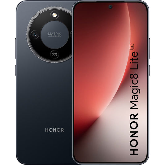 Honor Magic8 Lite 5G Dual SIM mobiele telefoon, 256GB, 8GB, Midnight Black 5109BYQT