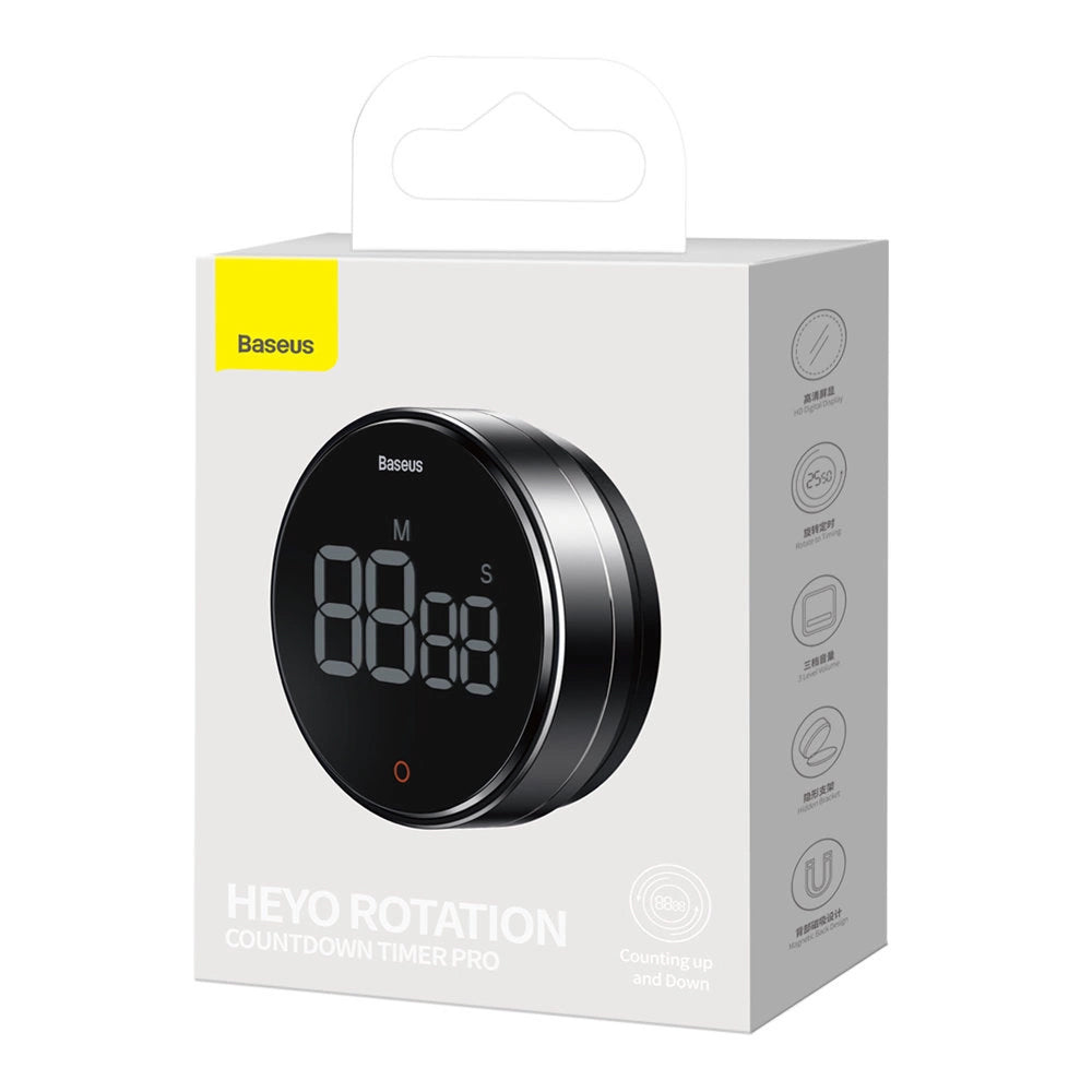 Timer Temporizator Baseus Heyo Rotation Pro, Zwart FMDS000013