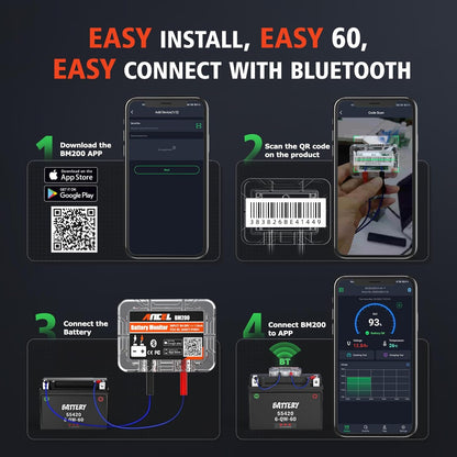 Bluetooth Tester Auto Batterijmonitor Ancel BM200