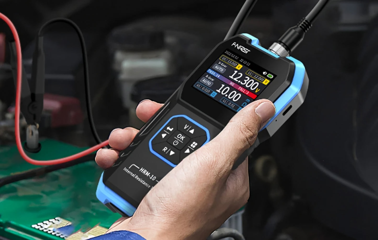 Tester Service Fnirsi HRM-10 voor het meten van interne weerstand en spanning van batterij / accu