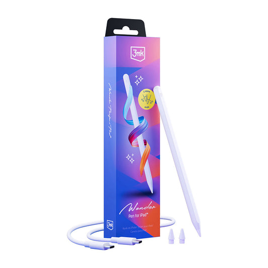 Touch Pen 3MK Wonder voor Apple iPad, Actieve Versie, Wit