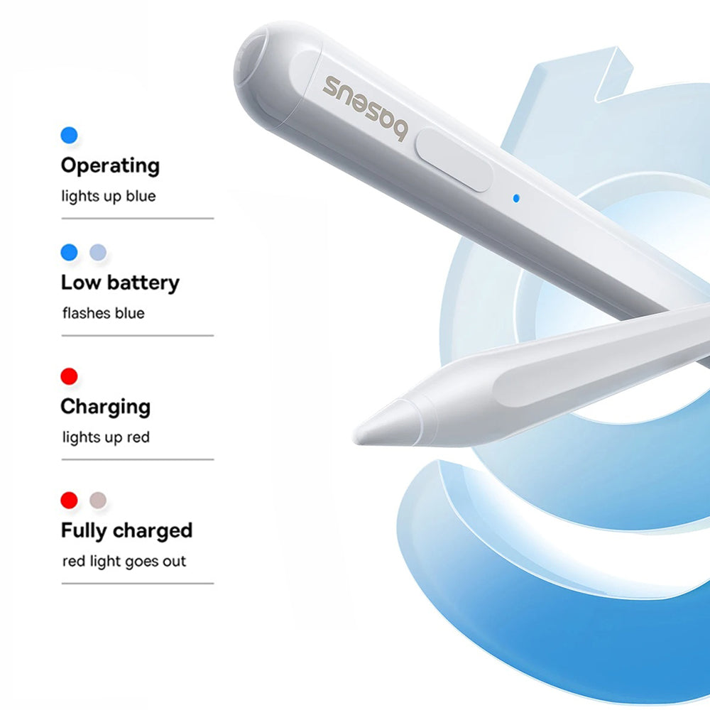 Touch Pen Baseus Smooth Writing 2 Series voor Apple iPad, Actieve Draadloze Versie, Wit P80015802213-03