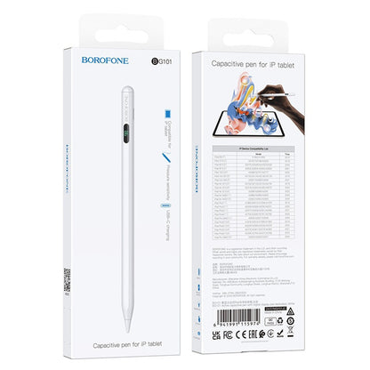 Touch Pen Borofone BG101 for Apple iPad Series, Active Version, White