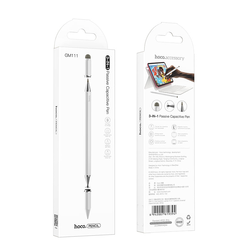 Touch Pen HOCO GM111 3in1, Wit