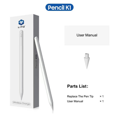 Touch Pen Lito K1 voor Apple iPad, Actieve Versie, Wit
