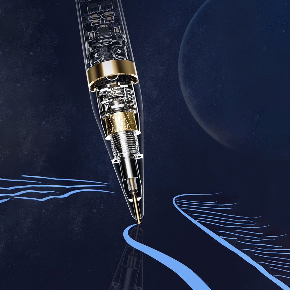 Touch Pen Techsuit C10 Pro voor Apple iPad, Actieve Versie, Transparant Zwart