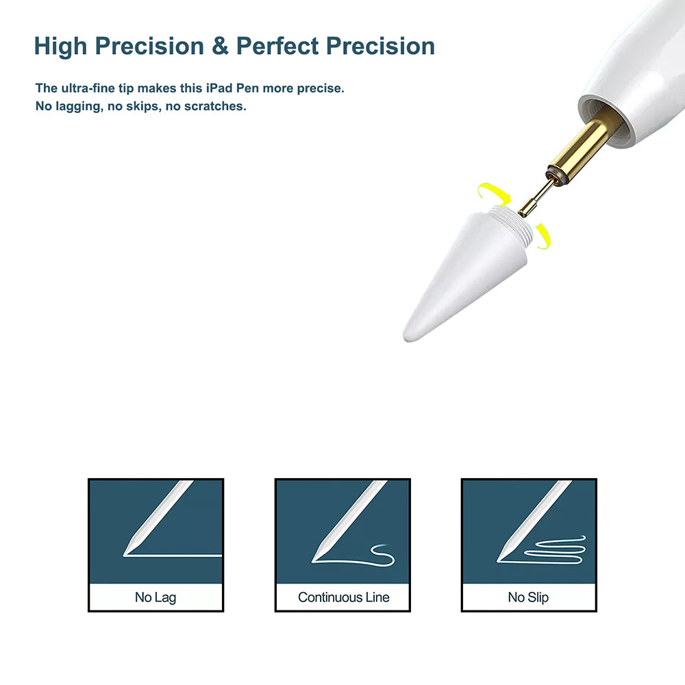 Touch Pen Techsuit M2 voor Apple iPad, Actieve Versie, Wit