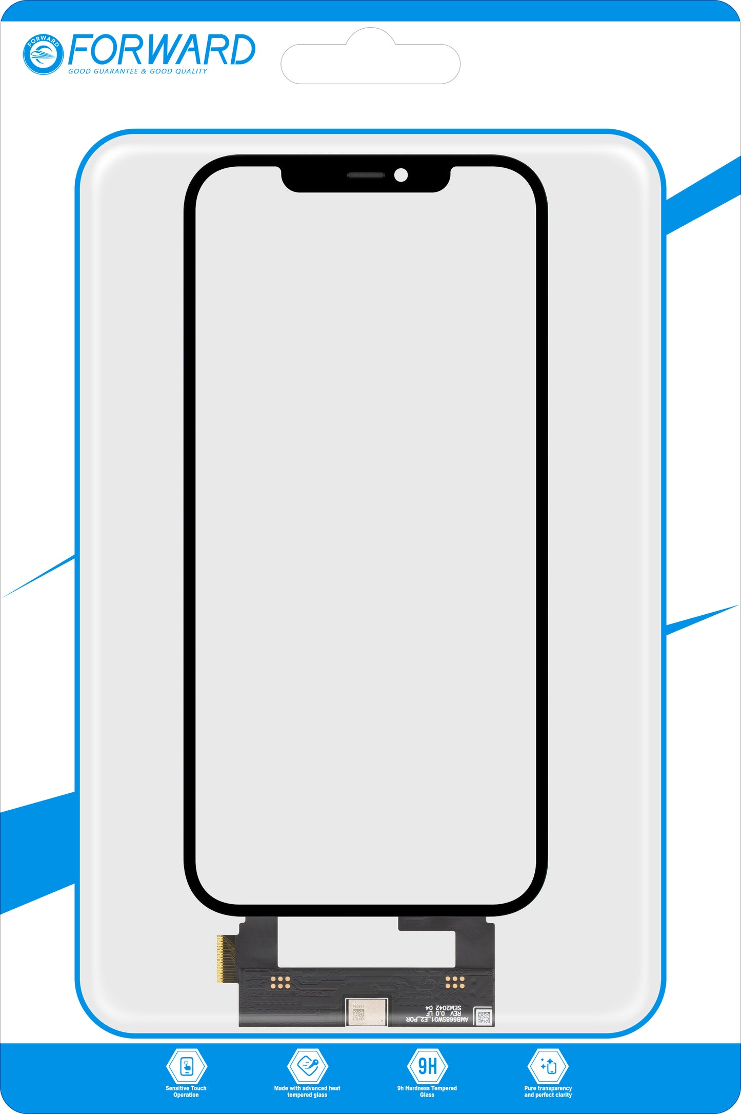 Touchscreen Forward Guard OCA voor Apple iPhone 12 Pro Max, Zwart