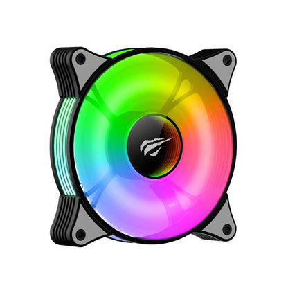 Ventilator HAVIT F2095, RGB, 600RPM - 1800RPM, 38dB, 1.44W, Zwart