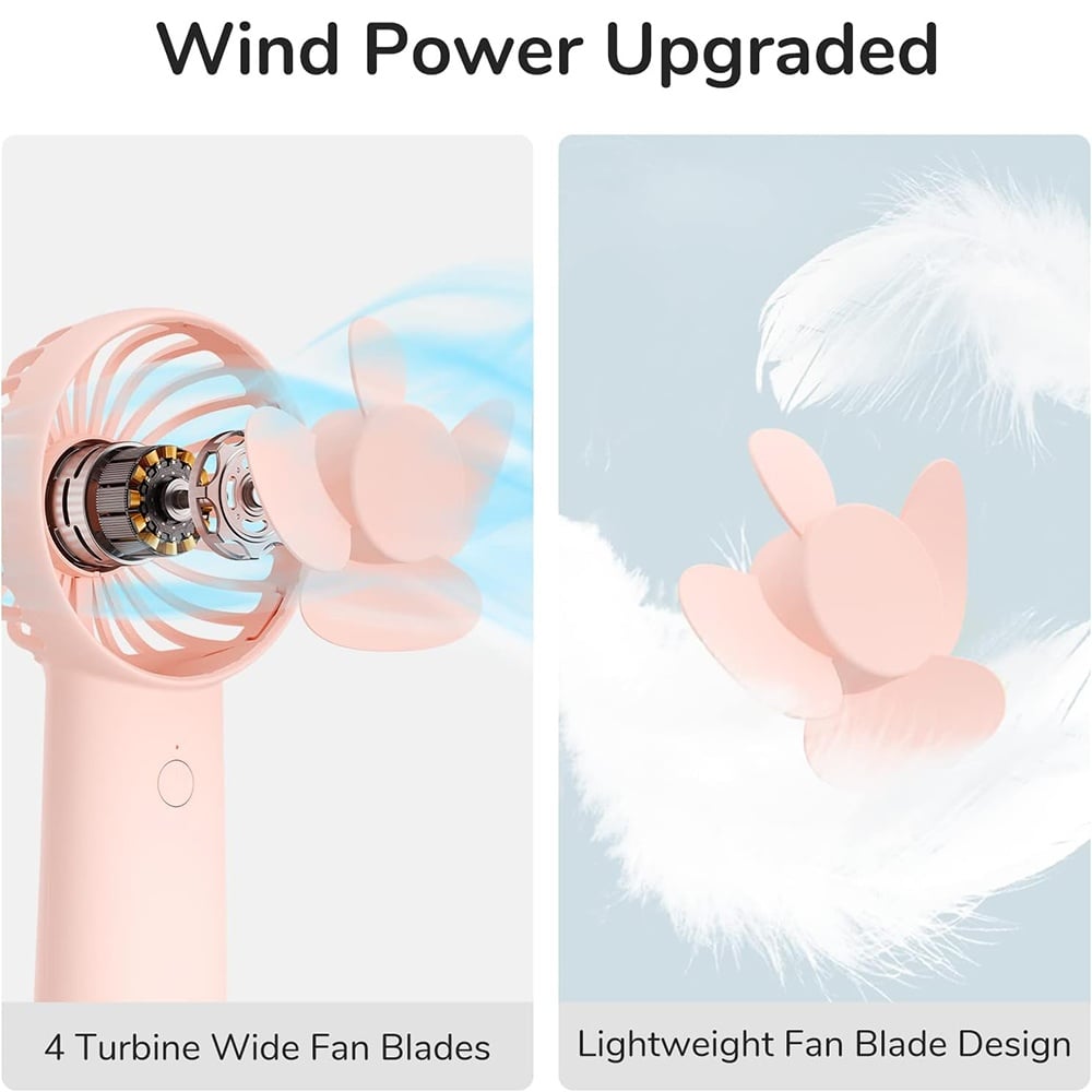 Draagbare Ventilator JisuLife FA20X, Roze