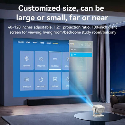 Yesido TV13 Projector, 720P, 190ANSI, Android 9.0, White