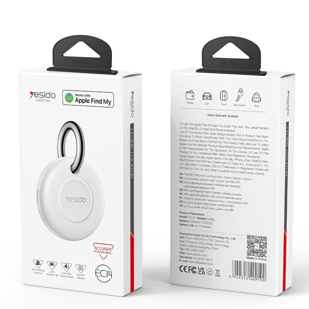 Yesido SmartTag EC14 voor iOS Series, Wit